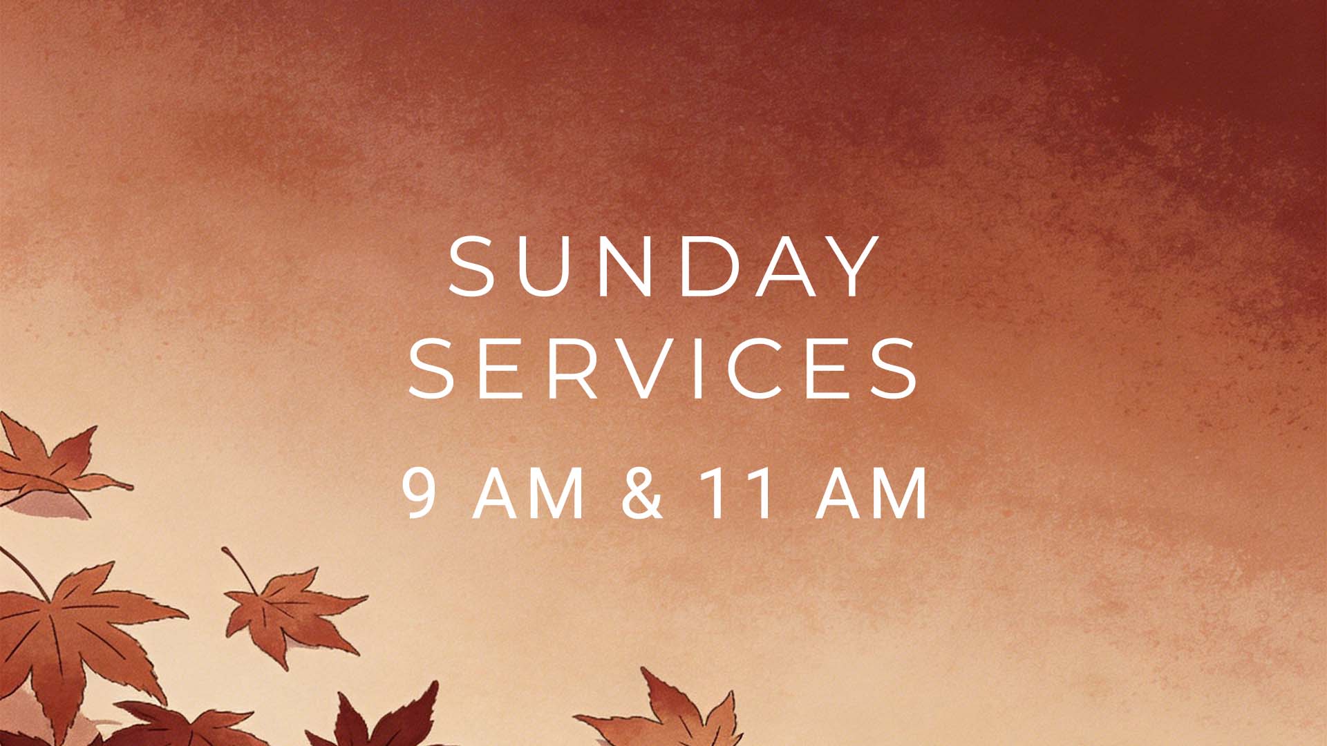 Sunday Services – 9 & 11 AM